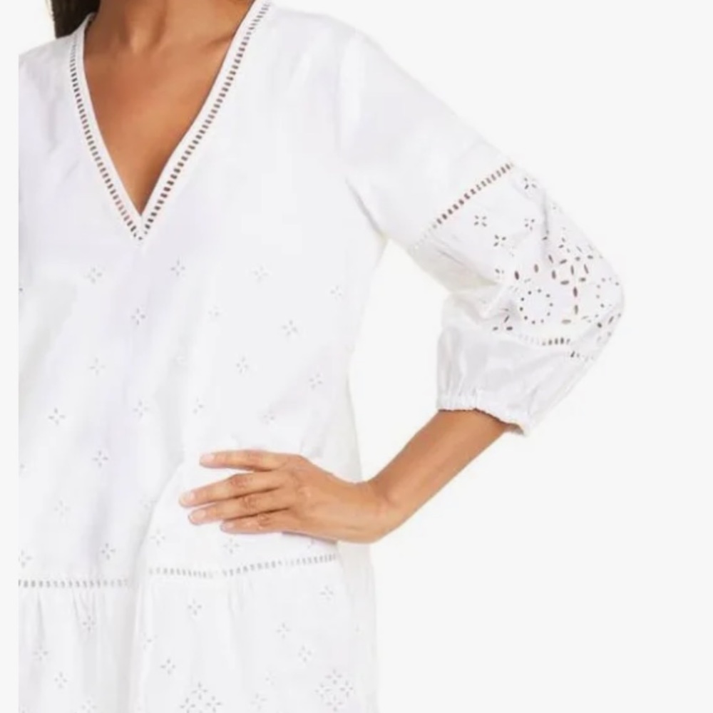 CLUB MONACO Eyelet Mini Dress Size Small - Picture 13 of 15